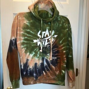 Stay Wild Tie-Dye Hoodie Size Medium